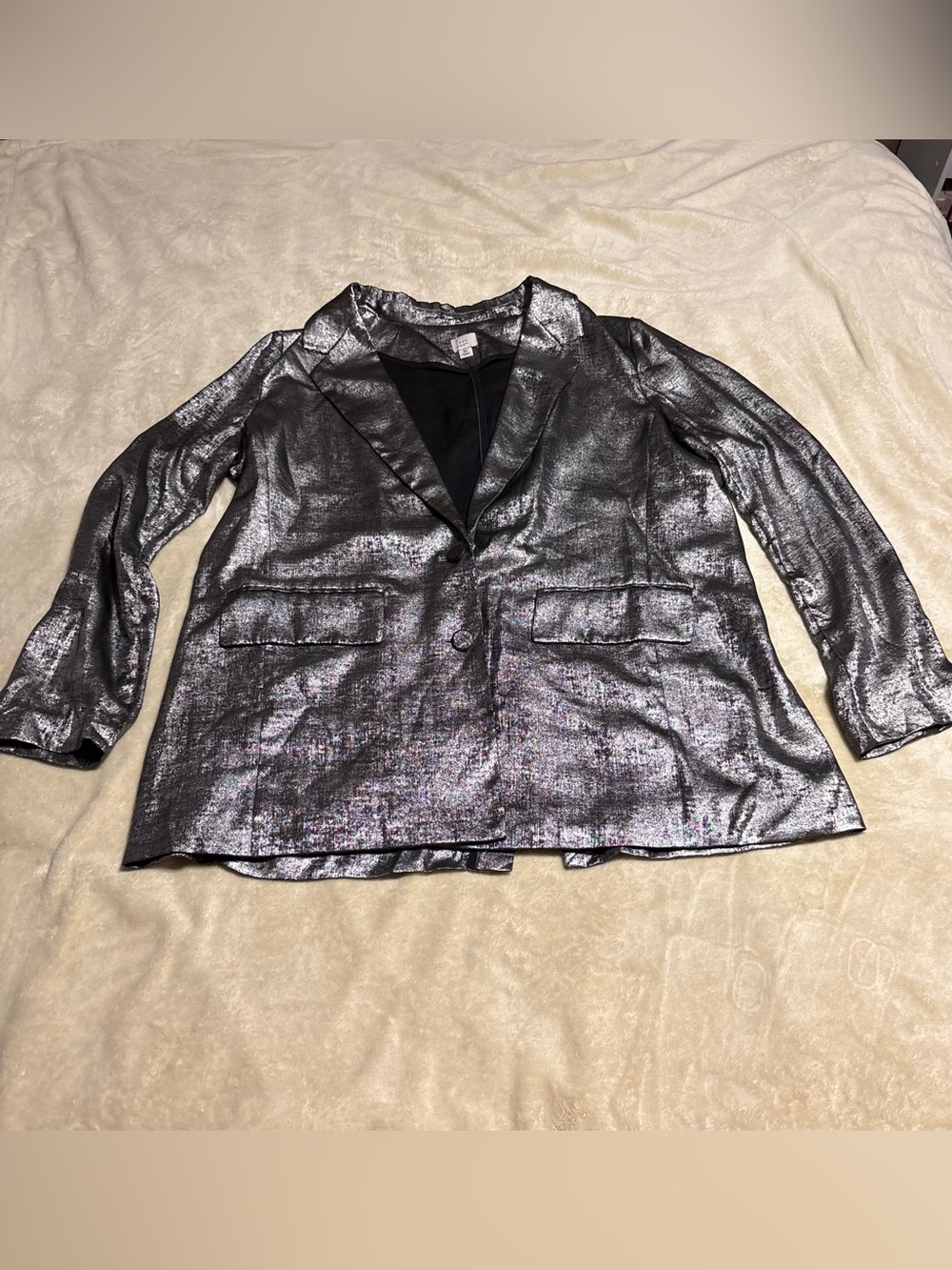 a new day Metallic Silver Blazer Jacket